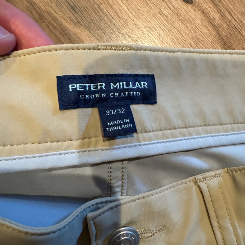 Peter Millar Beige Bingham Performance Five-Pocke… - image 4
